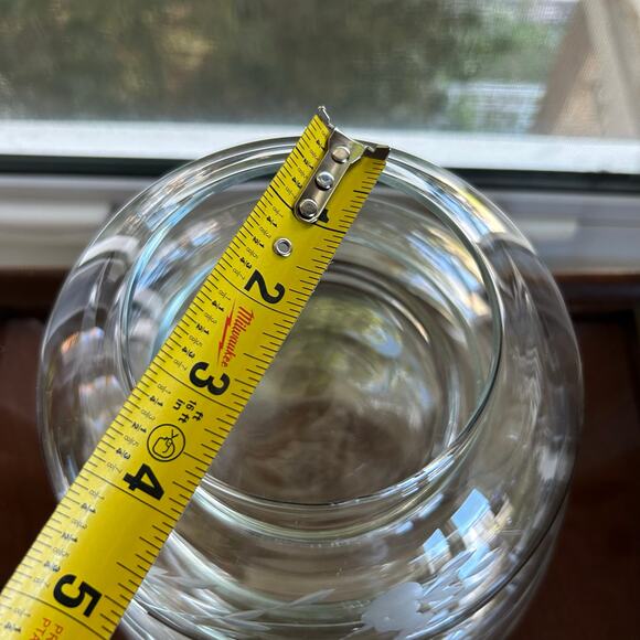 Princess House 4 Piece Etched Glass Stacking Christmas Tree With Original Box - Picture 12 of 14